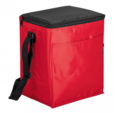 12 Can Cooler with 2 Exterior Pockets - 70D - PEVA Lining - Image 3