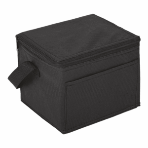 6 Can Cooler with Foil Liner and Pocket - Non-Woven Foil Lining