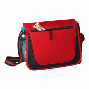 Messenger Bag with Coloured Stripe Strap