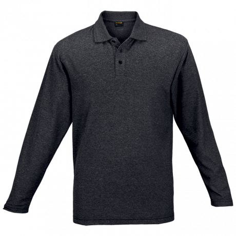 Mens 175g Pique Knit Long Sleeve Golfer - Image 6