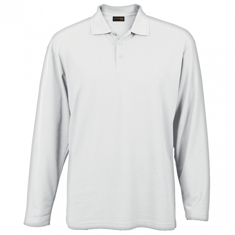 Mens 175g Pique Knit Long Sleeve Golfer - Image 4