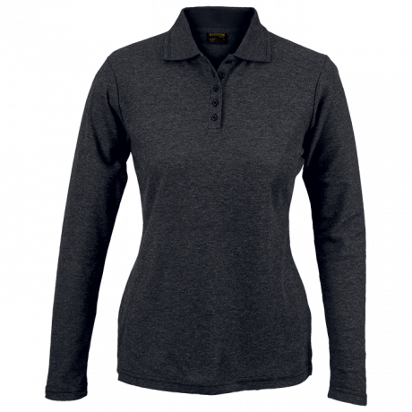 Ladies 175g Pique Knit Long Sleeve Golfer - Image 6