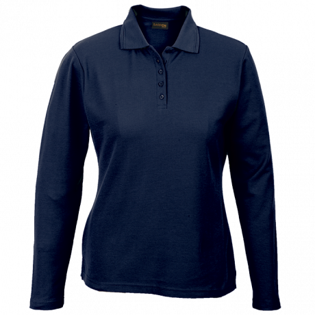 Ladies 175g Pique Knit Long Sleeve Golfer - Image 2