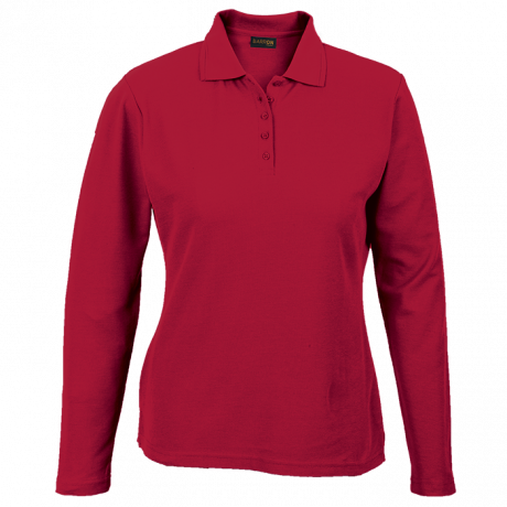 Ladies 175g Pique Knit Long Sleeve Golfer - Image 4