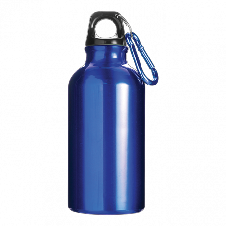 400ml Aluminium Water Bottle with Carabiner Clip - Image 3