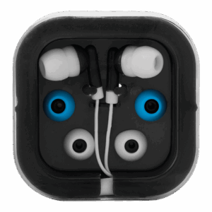 Earphones in Square Case