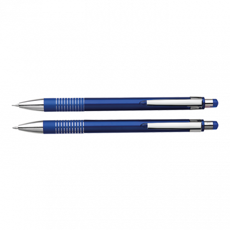 Matching Ballpoint Pen and Clutch Pencil Set in Translucent Box - Image 3