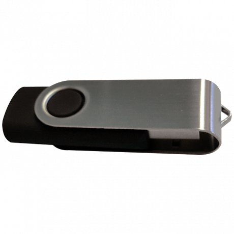 4GB Black/Silver Swivel USB