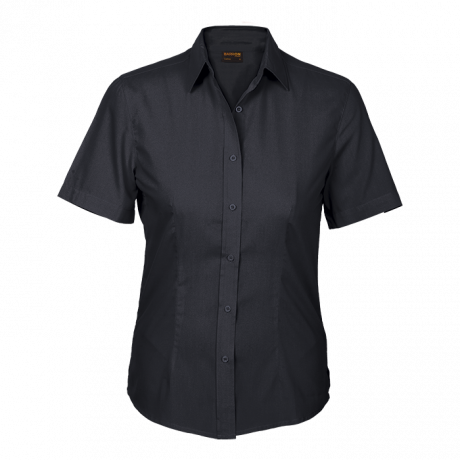 Ladies Basic Poly Cotton Blouse Short Sleeve - Image 2