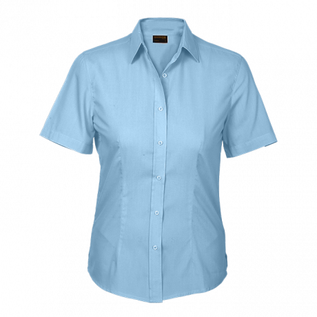 Ladies Basic Poly Cotton Blouse Short Sleeve - Image 4