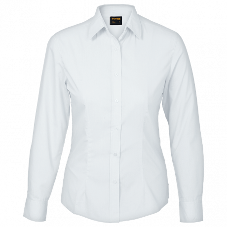 Ladies Basic Poly Cotton Blouse Short Sleeve - Image 5
