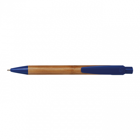 Bamboo Ballpoint Pen with Plastic Trims - Image 2