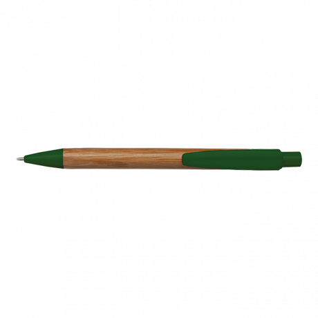 Bamboo Ballpoint Pen with Plastic Trims - Image 3