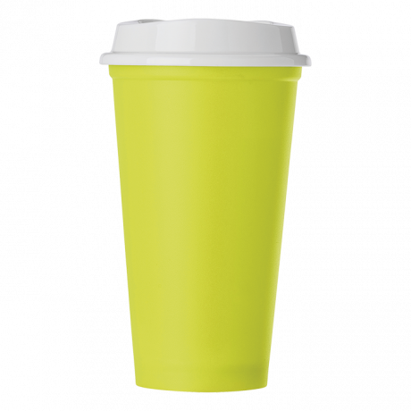 520ml Plastic Mug with Lid - Image 2