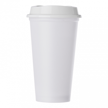 520ml Plastic Mug with Lid - Image 4