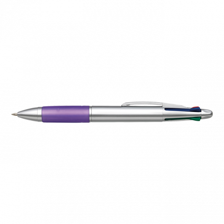 4 Colour Ballpoint Pen with Rubber Grip - Image 3