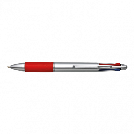 4 Colour Ballpoint Pen with Rubber Grip - Image 4