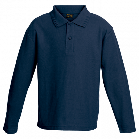 Kiddies 175g Pique Knit Long Sleeve Golfer - Image 2