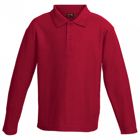 Kiddies 175g Pique Knit Long Sleeve Golfer - Image 5