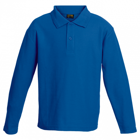 Kiddies 175g Pique Knit Long Sleeve Golfer - Image 4