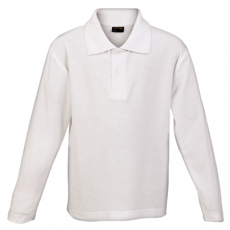 Kiddies 175g Pique Knit Long Sleeve Golfer - Image 3