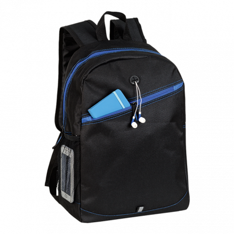 Backpack With Contrast Colour Diagonal Zip - Image 2