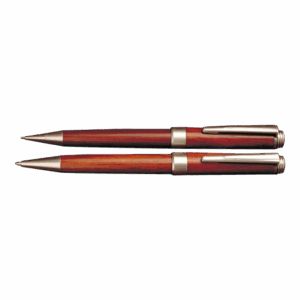 Rosewood Ballpoint Pen And Clutch Pencil Set