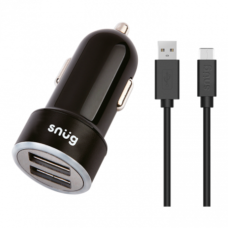 Snug Car Charger With Type C Cable