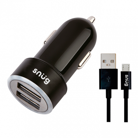 Snug Car Charger With Micro USB Cable