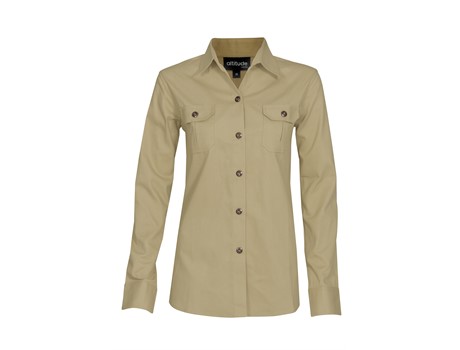 Ladies Long Sleeve Oryx Bush Shirt - Image 3