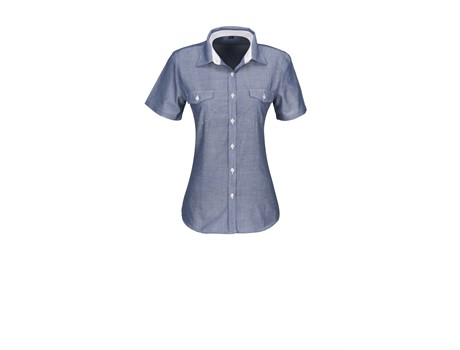 US Basic Ladies Short Sleeve Windsor Shirt - Image 3