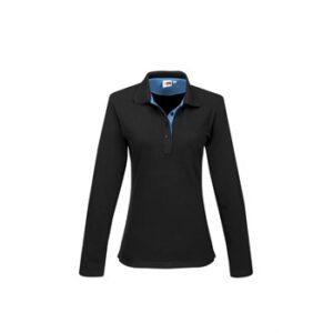 US Basic Ladies Long Sleeve Solo Golf Shirt