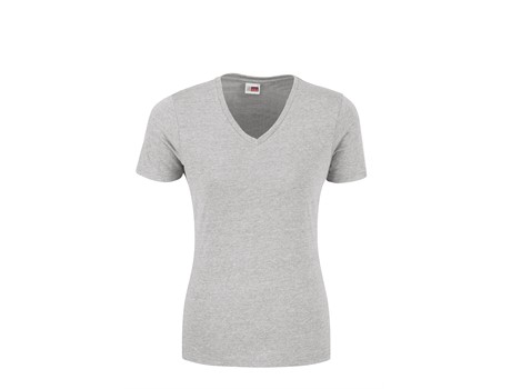 US Basic Ladies Michigan Melange V-Neck T-Shirt - Image 3