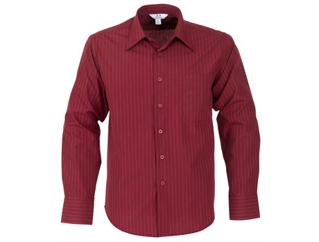Manhattan Mens Striped Long Sleeve Shirt - Image 4