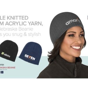Nebraska Acrylic Cable Knit Beanie