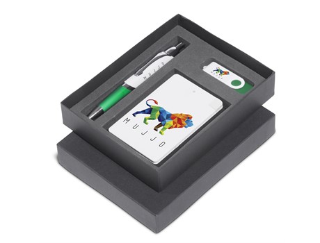 Energyblast Power Bank & USB Gift Set - Black - Image 3