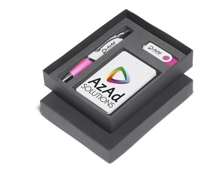 Energyblast Power Bank & USB Gift Set - Black - Image 7