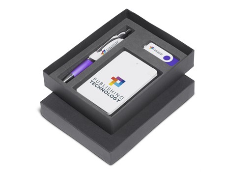 Energyblast Power Bank & USB Gift Set - Black - Image 6