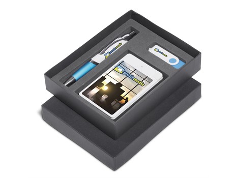 Energyblast Power Bank & USB Gift Set - Black - Image 10