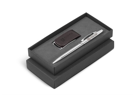 Renaissance USB And Pen Gift Set -Black - Image 2
