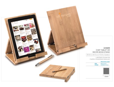 Chef Tablet Or Recipe Book Stand