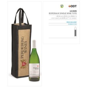 Bordeaux Single Wine Tote