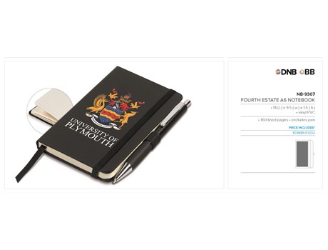 Fourth Estate A6 Notebook - Black Only