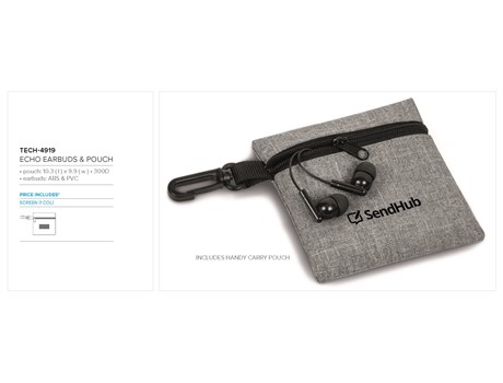 Echo Earbuds in Pouch