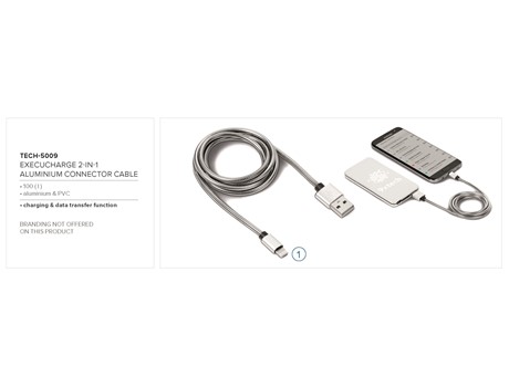 Execucharge 2-in-1 Aluminium Connector Cable