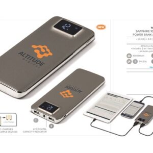 Sapphire 10000mAh Power Bank and Torch