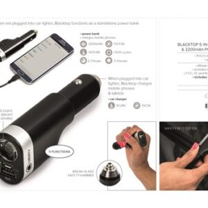 Blacktop 5-In-1 Car Tool - 2200mAh