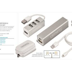 Odeon Power Bank and USB Hub Tech Set
