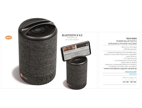 Tower Bluetooth Speaker Phone Holder
