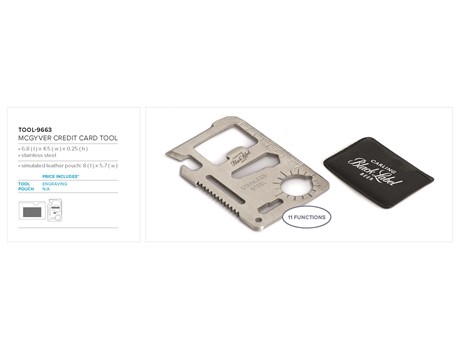 Mcgyver Credit Card Tool